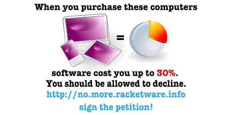 Software: choose before you pay, sign petition!